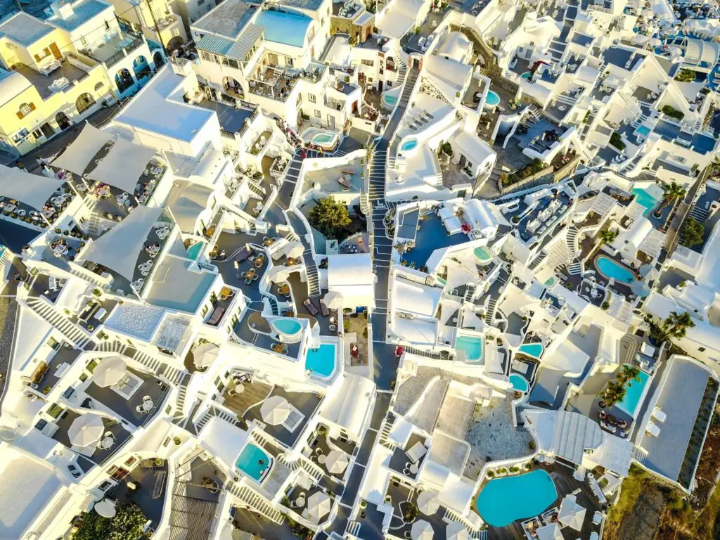 Aerial Photography of City Buildings With Swimming Pools